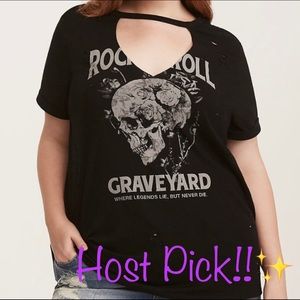 Torrid Skull Graphic Cutout Tee